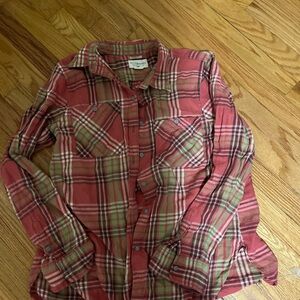 Denim & Supply Ralph Lauren Red and Green Plaid Button Down Shirt